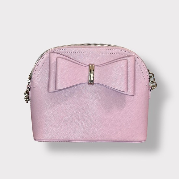Betsey Johnson Lavender Pink Crossbody Bag with Bow - Picture 4 of 4